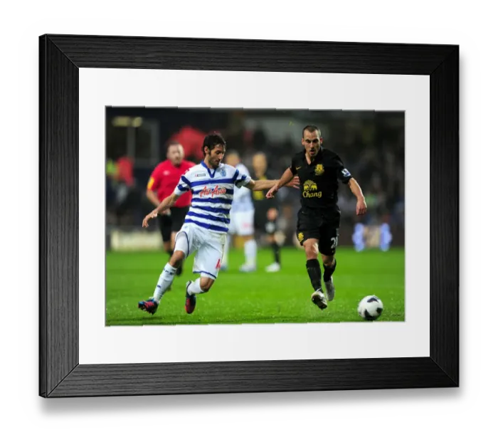 Framed Print : Battle for the Ball: Granero vs. Osman - Queens Park Rangers vs. Everton, Premier League 2012 Framed Print : Battle for the Ball: Granero vs. Osman - Queens Park Rangers vs. Everton, Premier League 2012
