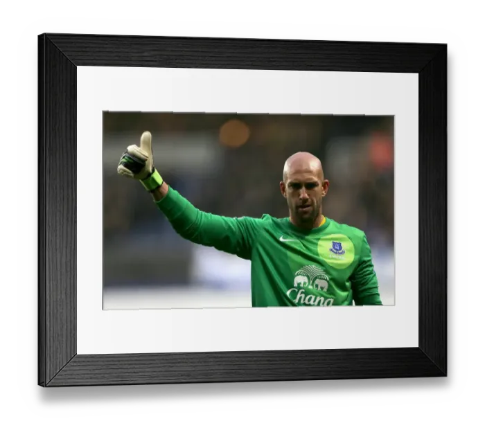 Framed Print : Tim Howard's Thumbs-Up: Everton Holds Queens Park Rangers in Premier League Draw (Loftus Road, October 21, 2012)