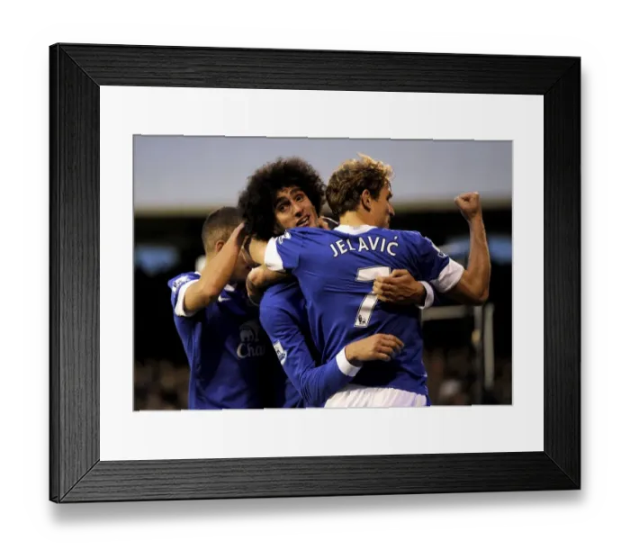 Framed Print : Fellaini and Jelavic's Goal Celebration: Everton's Comeback Against Fulham (3-11-2012) Framed Print : Fellaini and Jelavic's Goal Celebration: Everton's Comeback Against Fulham (3-11-2012)