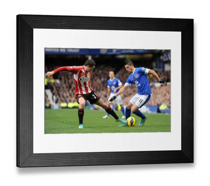 Framed Print : A Battle for the Ball: Mirallas vs. Johnson - Everton vs. Sunderland Rivalry (10-11-2012) Framed Print : A Battle for the Ball: Mirallas vs. Johnson - Everton vs. Sunderland Rivalry (10-11-2012)