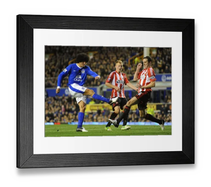 Framed Print : Marouane Fellaini Scores First Goal for Everton Against Sunderland (10-11-2012) Framed Print : Marouane Fellaini Scores First Goal for Everton Against Sunderland (10-11-2012)