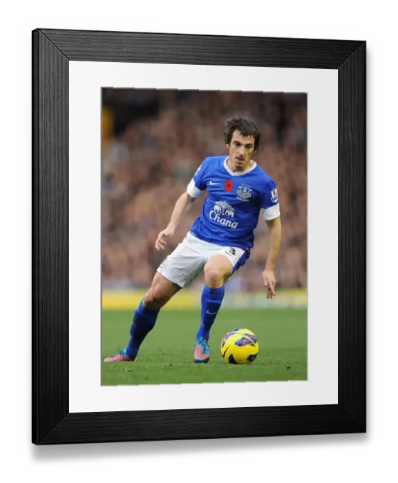 Framed Print : Everton's Triumph: Leighton Baines in Action against Sunderland (10-11-2012, Goodison Park)