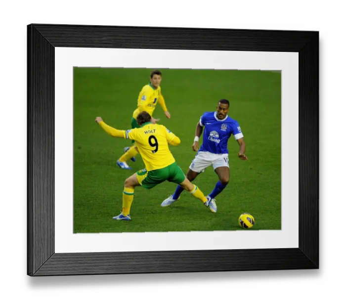 Framed Print : Battle for the Ball: Everton vs. Norwich City Rivalry at Goodison Park Framed Print : Battle for the Ball: Everton vs. Norwich City Rivalry at Goodison Park