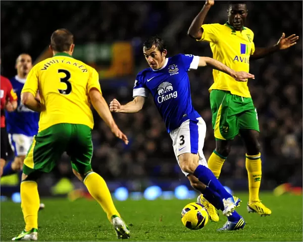 Leighton Baines in Action: Everton vs. Norwich City - A Draw at Goodison Park (Barclays Premier League, November 24, 2012)