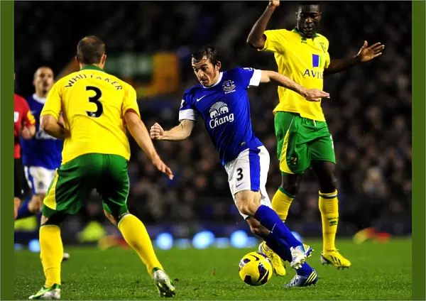 Leighton Baines in Action: Everton vs. Norwich City - A Draw at Goodison Park (Barclays Premier League, November 24, 2012)