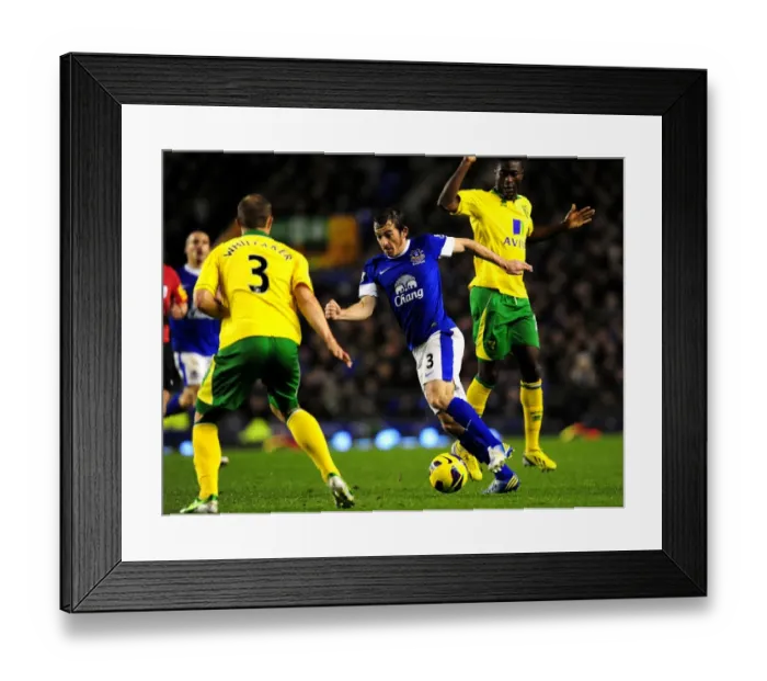 Framed Print : Leighton Baines in Action: Everton vs. Norwich City - A Draw at Goodison Park (Barclays Premier League, November 24, 2012) Framed Print : Leighton Baines in Action: Everton vs. Norwich City - A Draw at Goodison Park (Barclays Premier League, November 24, 2012)