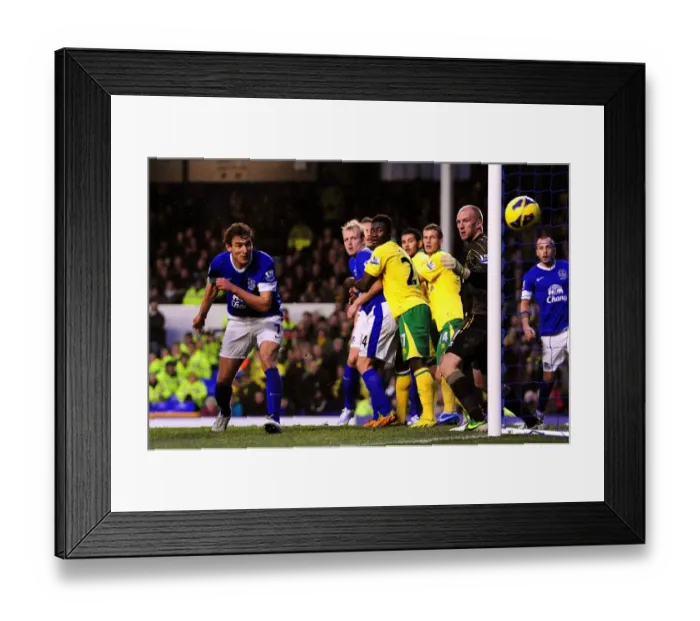 Framed Print : Nikica Jelavic's Heart-Stopping Near-Miss: Everton vs Norwich City (1-1) - Barclays Premier League, Goodison Park Framed Print : Nikica Jelavic's Heart-Stopping Near-Miss: Everton vs Norwich City (1-1) - Barclays Premier League, Goodison Park