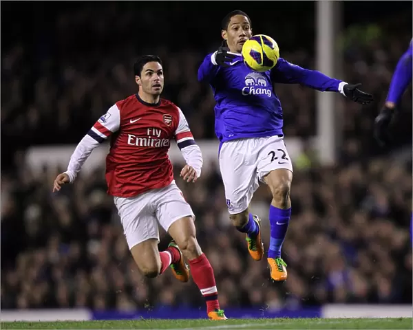 Battle for the Ball: Arteta vs. Pienaar - Everton vs. Arsenal Rivalry (1-1)