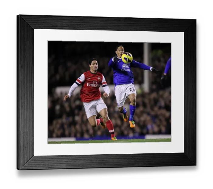 Framed Print : Battle for the Ball: Arteta vs. Pienaar - Everton vs. Arsenal Rivalry (1-1) Framed Print : Battle for the Ball: Arteta vs. Pienaar - Everton vs. Arsenal Rivalry (1-1)