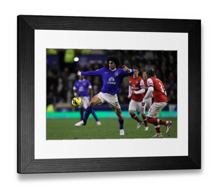 Framed Print : Everton's Marouane Fellaini Battles It Out in the 1-1 Stalemate: Everton vs. Arsenal (November 28, 2012, Barclays Premier League, Goodison Park) Framed Print : Everton's Marouane Fellaini Battles It Out in the 1-1 Stalemate: Everton vs. Arsenal (November 28, 2012, Barclays Premier League, Goodison Park)