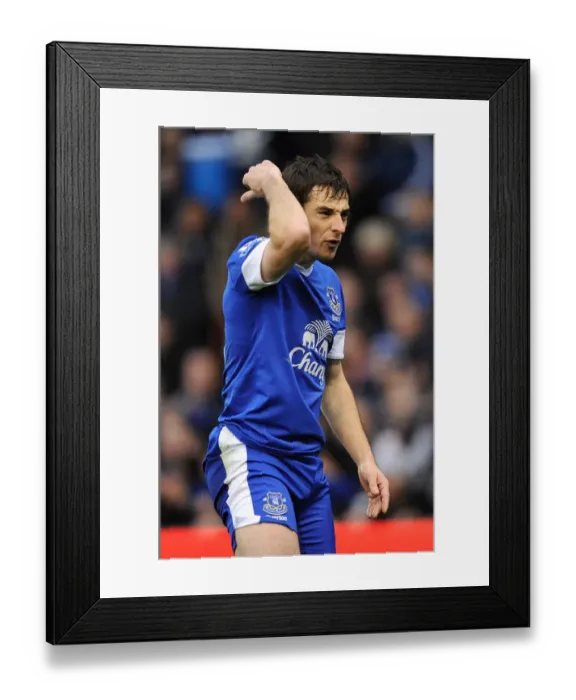 Framed Print : Leighton Baines in Action: Everton vs Stoke City - 1-1 Draw at Britannia Stadium (December 15, 2012, Barclays Premier League)