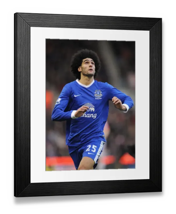 Framed Print : Determined Fellaini Stands Firm for Everton in Midfield Battle at Stoke City (15-12-2012, Premier League)