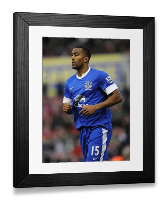 Framed Print : Distin at Britannia Stadium: Everton vs Stoke City - Barclays Premier League (15-12-2012) - Draw