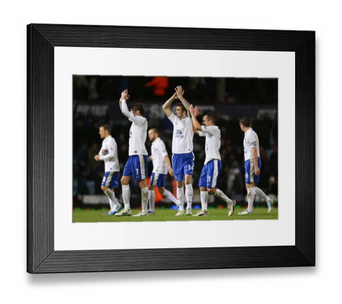 Framed Print : Everton's Triumph at Upton Park: A Memorable Victory for Players and Fans (22-12-2012)
