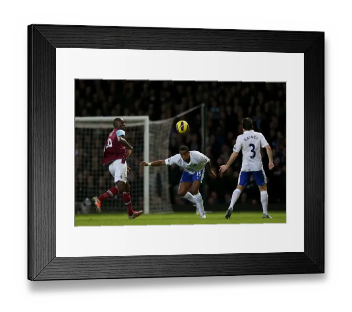 Framed Print : Distin's Decisive Header: Everton's Win at Upton Park Against West Ham United (December 22, 2012) Framed Print : Distin's Decisive Header: Everton's Win at Upton Park Against West Ham United (December 22, 2012)