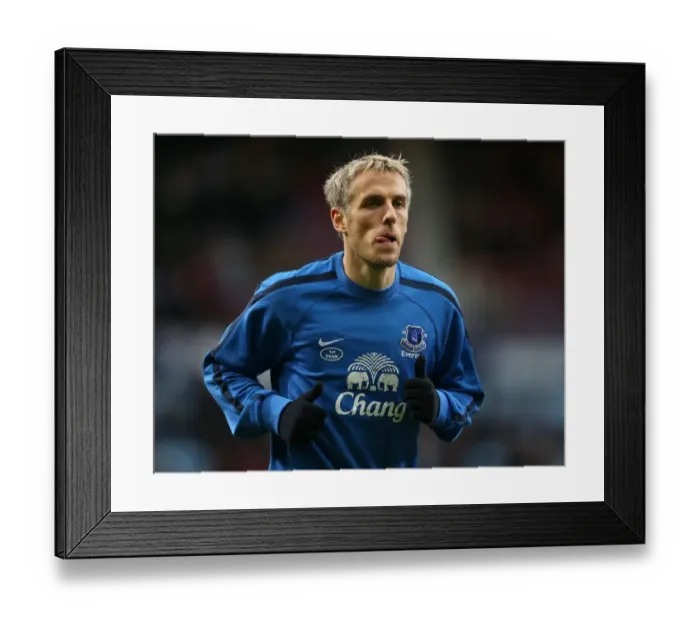 Framed Print : Phil Neville's Winning Goal: Everton's Triumph over West Ham United in the Barclays Premier League (22-12-2012)
