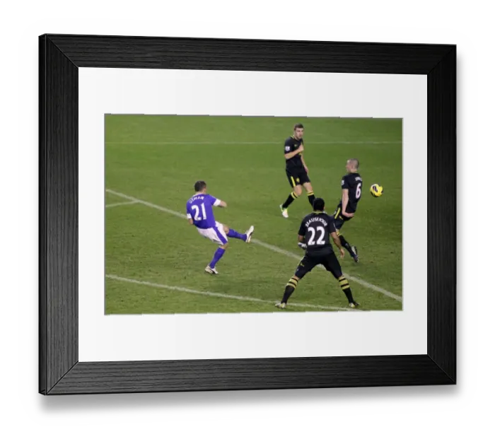 Framed Print : Leon Osman Scores First Goal: Everton's Victory over Wigan Athletic (26-12-2012, Goodison Park)