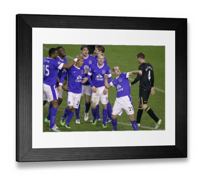 Framed Print : Osman's Strike: Everton's Triumph Over Wigan Athletic in Premier League (26-12-2012) Framed Print : Osman's Strike: Everton's Triumph Over Wigan Athletic in Premier League (26-12-2012)