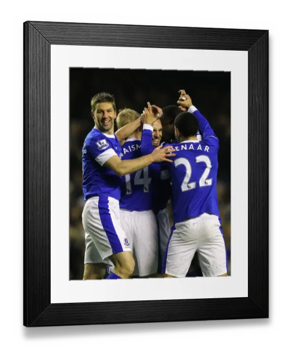 Framed Print : Osman's Stunner: Everton's First Goal vs. Wigan Athletic (2-1, Barclays Premier League) Framed Print : Osman's Stunner: Everton's First Goal vs. Wigan Athletic (2-1, Barclays Premier League)