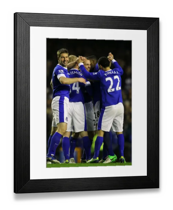 Framed Print : Osman's Stunner: Everton's Game-Winning Goal vs. Wigan Athletic (2-1, Barclays Premier League)