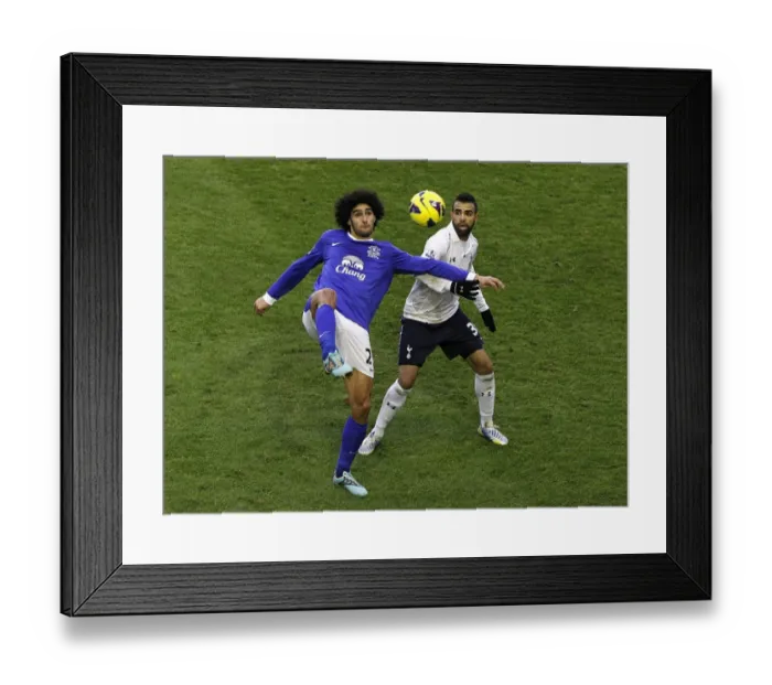 Framed Print : Rivalry on the Pitch: Sandro vs. Fellaini - Everton's Victory Over Tottenham Hotspur (09-12-2012)