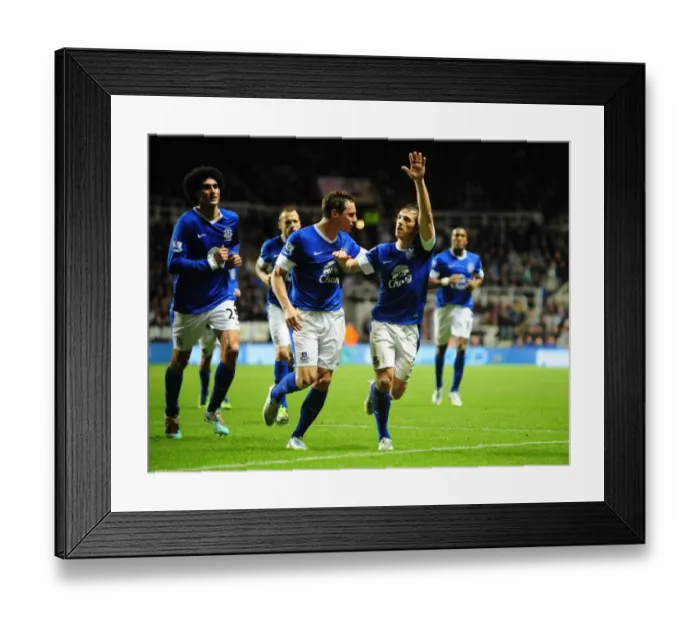 Framed Print : Leighton Baines's Stunning Goal: Everton's Victory Over Newcastle United (BPL, 02-01-2013)