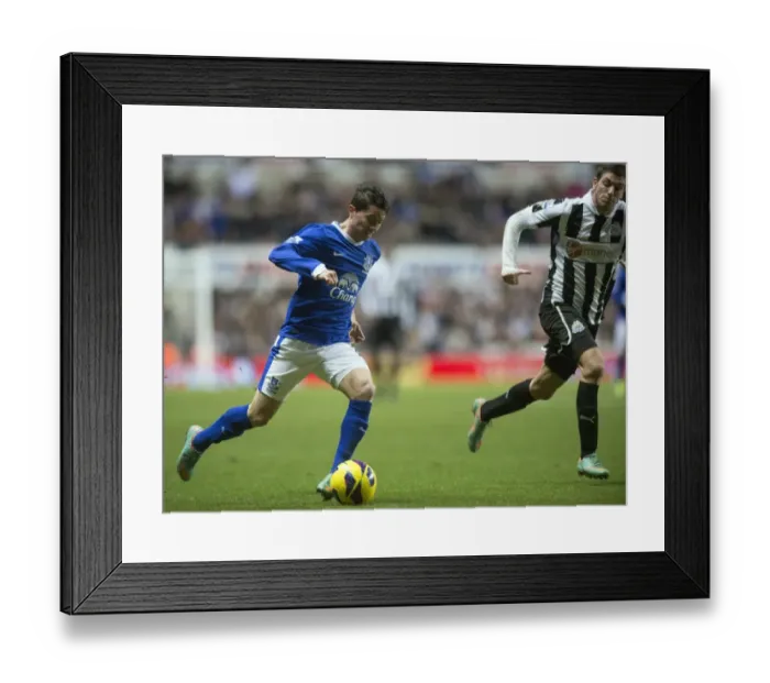 Framed Print : Battling for Possession: Santon vs. Oviedo in Newcastle United vs. Everton's Premier League Clash (2-1 in favor of Everton, St. James Park, 02-01-2013) Framed Print : Battling for Possession: Santon vs. Oviedo in Newcastle United vs. Everton's Premier League Clash (2-1 in favor of Everton, St. James Park, 02-01-2013)