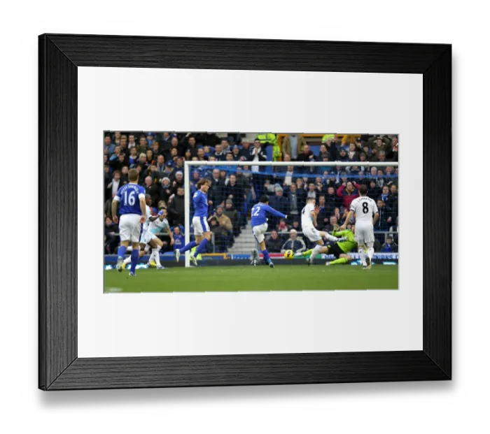 Framed Print : Steven Pienaar Scores Opening Goal for Everton Against Chelsea in Barclays Premier League (Goodison Park, 12-30-2012) Framed Print : Steven Pienaar Scores Opening Goal for Everton Against Chelsea in Barclays Premier League (Goodison Park, 12-30-2012)