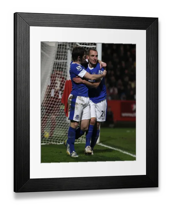 Framed Print : Osman and Baines: Everton's Triumphant Goal Celebration in FA Cup Victory over Cheltenham Town (January 2013) Framed Print : Osman and Baines: Everton's Triumphant Goal Celebration in FA Cup Victory over Cheltenham Town (January 2013)
