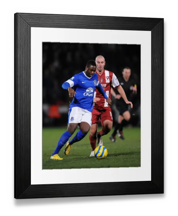 Framed Print : Magaye Gueye's Brilliant Performance: Everton Crushes Cheltenham Town 5-1 in FA Cup Third Round (07-01-2013)