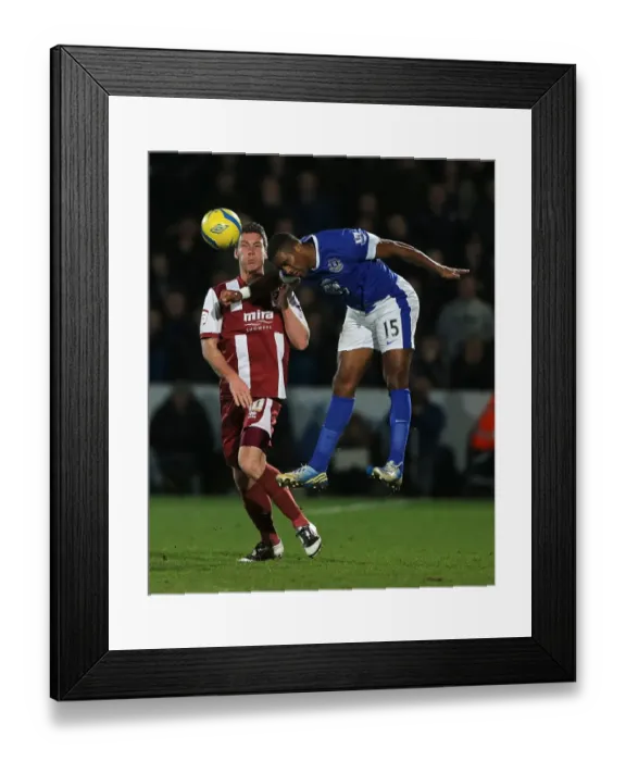 Framed Print : Everton's Sylvain Distin Clears the Ball in FA Cup Third Round Match against Cheltenham Town (January 7, 2013) - Everton 5-1 Cheltenham Town Framed Print : Everton's Sylvain Distin Clears the Ball in FA Cup Third Round Match against Cheltenham Town (January 7, 2013) - Everton 5-1 Cheltenham Town