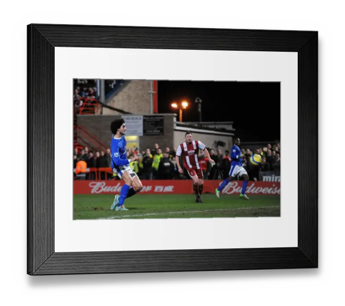 Framed Print : Marouane Fellaini's Fifth Goal: Everton's Dominant FA Cup Win Against Cheltenham Town (07-01-2013, Whaddon Road) Framed Print : Marouane Fellaini's Fifth Goal: Everton's Dominant FA Cup Win Against Cheltenham Town (07-01-2013, Whaddon Road)