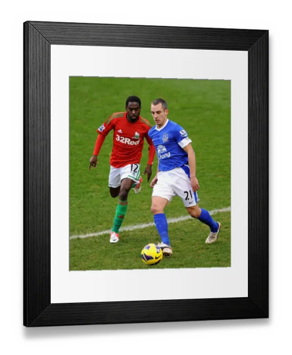 Framed Print : Everton vs Swansea City: A Battle at Goodison Park (12-01-2013) Framed Print : Everton vs Swansea City: A Battle at Goodison Park (12-01-2013)
