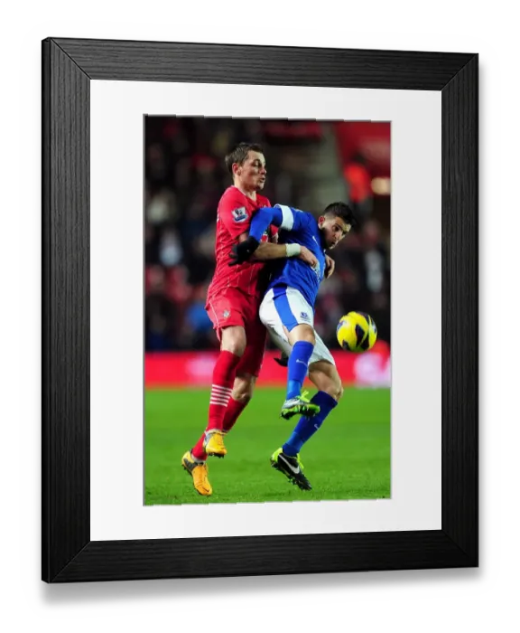 Framed Print : Battle for the Ball: Mirallas vs. Hooiveld - Everton vs. Southampton, Premier League, St. Mary's (21-01-2013) Framed Print : Battle for the Ball: Mirallas vs. Hooiveld - Everton vs. Southampton, Premier League, St. Mary's (21-01-2013)