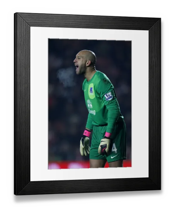 Framed Print : Tim Howard: Marshaling Everton's Defense in Stalemate Against Southampton (January 21, 2013) Framed Print : Tim Howard: Marshaling Everton's Defense in Stalemate Against Southampton (January 21, 2013)