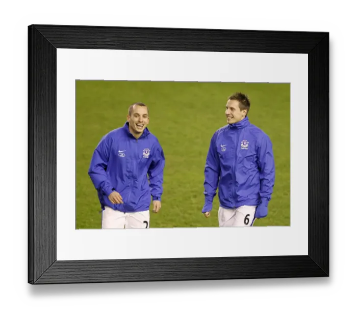 Framed Print : Everton's Osman and Jagielka: A Light-Hearted Moment Before Securing a 2-1 Victory Over West Bromwich Albion (BPL, Goodison Park, 30-01-2013) Framed Print : Everton's Osman and Jagielka: A Light-Hearted Moment Before Securing a 2-1 Victory Over West Bromwich Albion (BPL, Goodison Park, 30-01-2013)
