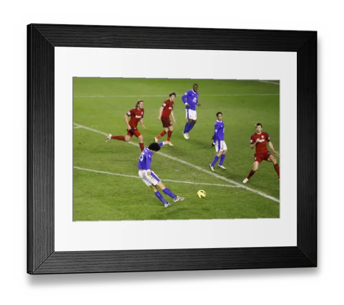 Framed Print : Thunderous Fellaini Strike: Everton's Victory Over West Bromwich Albion (30-01-2013)
