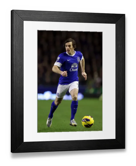 Framed Print : Leighton Baines Leadership: Everton's Triumph Over West Bromwich Albion (BPL, 30-01-2013) - 2-1 Victory at Goodison Park