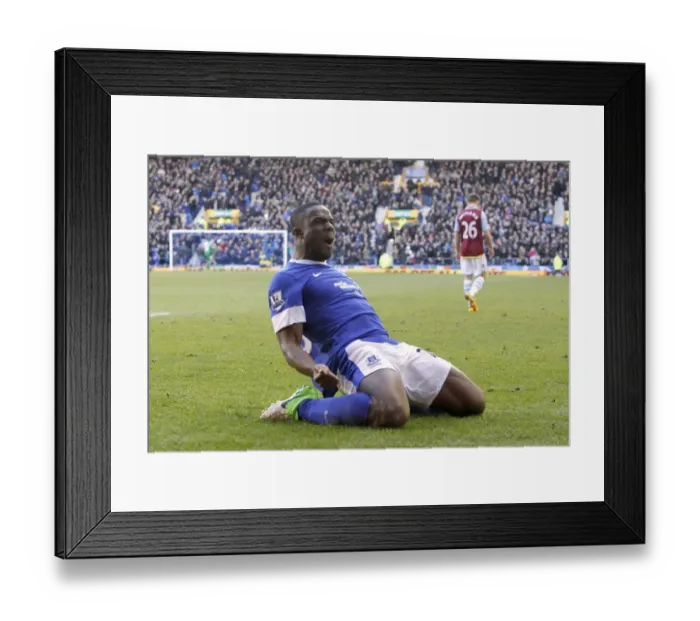 Framed Print : Thrilling 3-3 Draw: Victor Anichebe Scores Everton's Opener vs Aston Villa (Barclays Premier League, 02-02-2013) Framed Print : Thrilling 3-3 Draw: Victor Anichebe Scores Everton's Opener vs Aston Villa (Barclays Premier League, 02-02-2013)