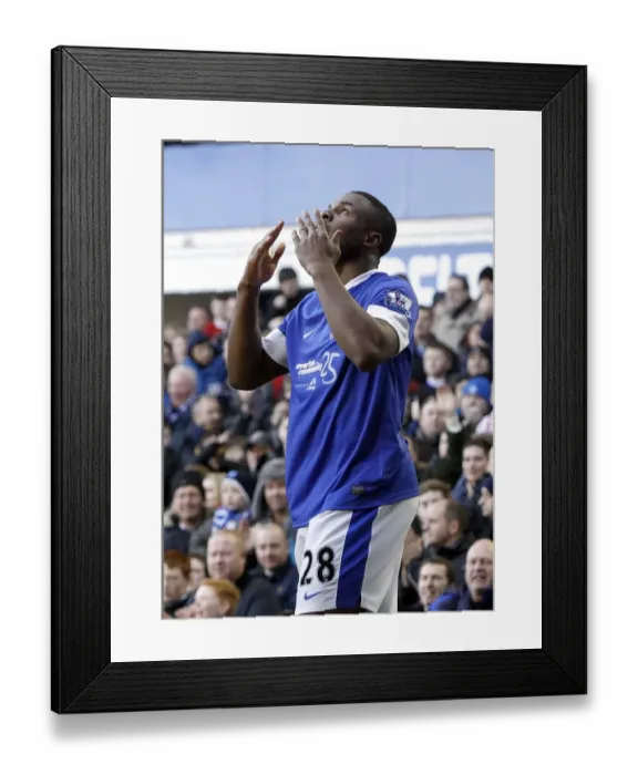 Framed Print : Victor Anichebe's Debut Dramatic Goal: Thrilling 3-3 Draw for Everton at Goodison Park (02-02-2013) Framed Print : Victor Anichebe's Debut Dramatic Goal: Thrilling 3-3 Draw for Everton at Goodison Park (02-02-2013)