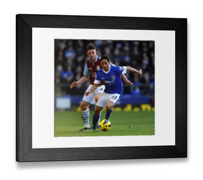 Framed Print : Thrilling 3-3 Draw: Everton's Pienaar vs Villa's Clark (Barclays Premier League, 02-02-2013) Framed Print : Thrilling 3-3 Draw: Everton's Pienaar vs Villa's Clark (Barclays Premier League, 02-02-2013)