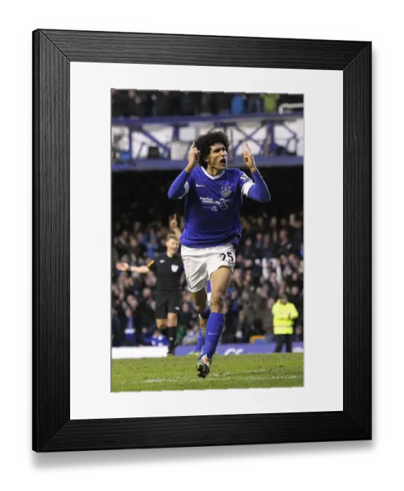 Framed Print : Dramatic Header: Marouane Fellaini Scores Equestrian Goal in 3-3 Everton-Aston Villa Thriller (Barclays Premier League, February 2, 2013) Framed Print : Dramatic Header: Marouane Fellaini Scores Equestrian Goal in 3-3 Everton-Aston Villa Thriller (Barclays Premier League, February 2, 2013)