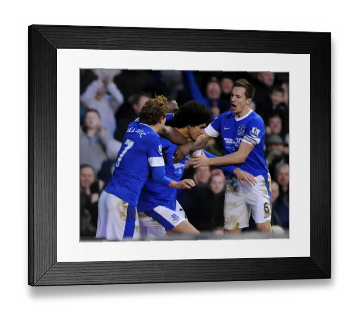 Framed Print : Dramatic Equalizer: Marouane Fellaini Scores Late for Everton against Aston Villa (3-3, Goodison Park, 2013) Framed Print : Dramatic Equalizer: Marouane Fellaini Scores Late for Everton against Aston Villa (3-3, Goodison Park, 2013)