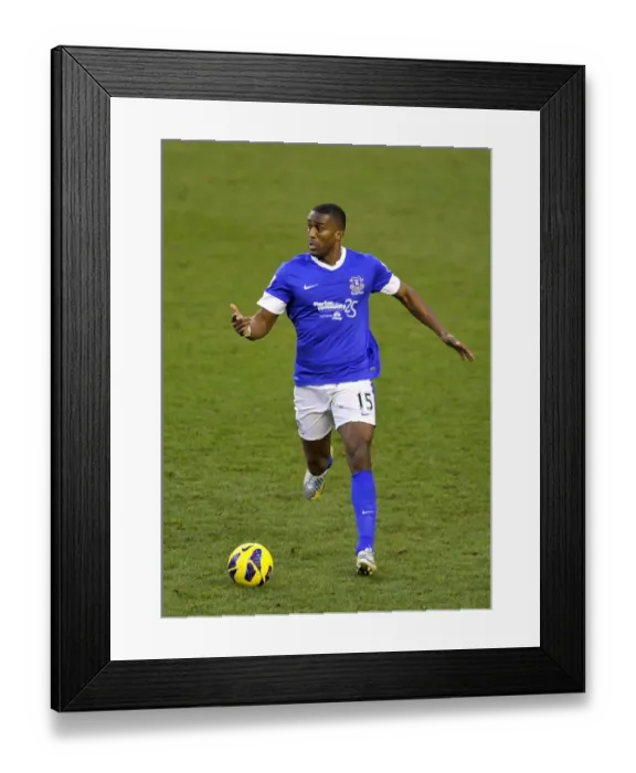 Framed Print : Sylvain Distin's Unforgettable Performance: Everton's Thrilling 3-3 Draw Against Aston Villa (02-02-2013)