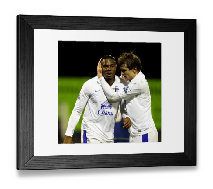 Framed Print : Everton's Anichebe and Jelavic: Unforgettable FA Cup Goals Celebration Against Oldham Athletic (16-02-2013) Framed Print : Everton's Anichebe and Jelavic: Unforgettable FA Cup Goals Celebration Against Oldham Athletic (16-02-2013)