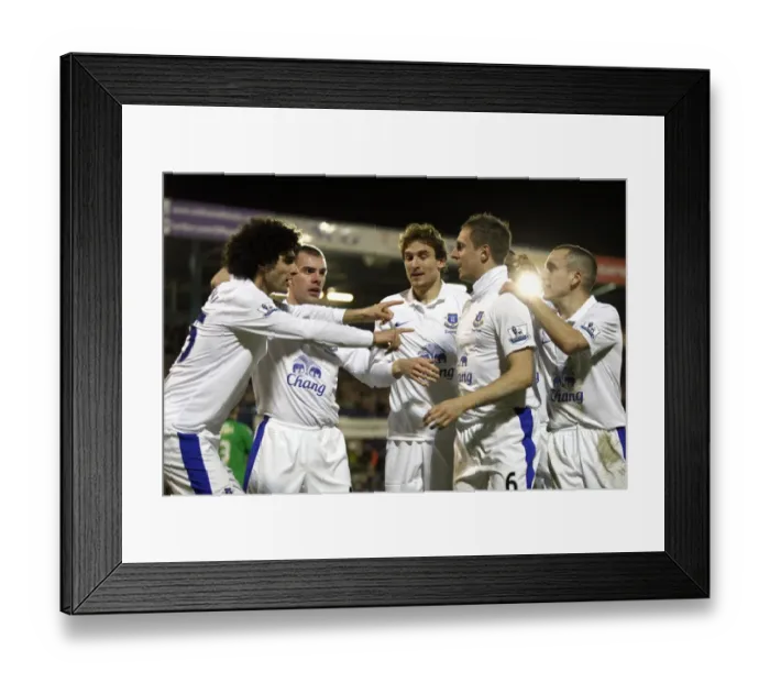 Framed Print : Jagielka Scores Everton's Second Goal in FA Cup Fifth Round Clash vs Oldham Athletic Framed Print : Jagielka Scores Everton's Second Goal in FA Cup Fifth Round Clash vs Oldham Athletic