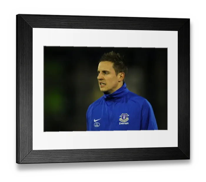 Framed Print : FA Cup Fifth Round: Phil Jagielka of Everton Faces Off Against Oldham Athletic at Boundary Park