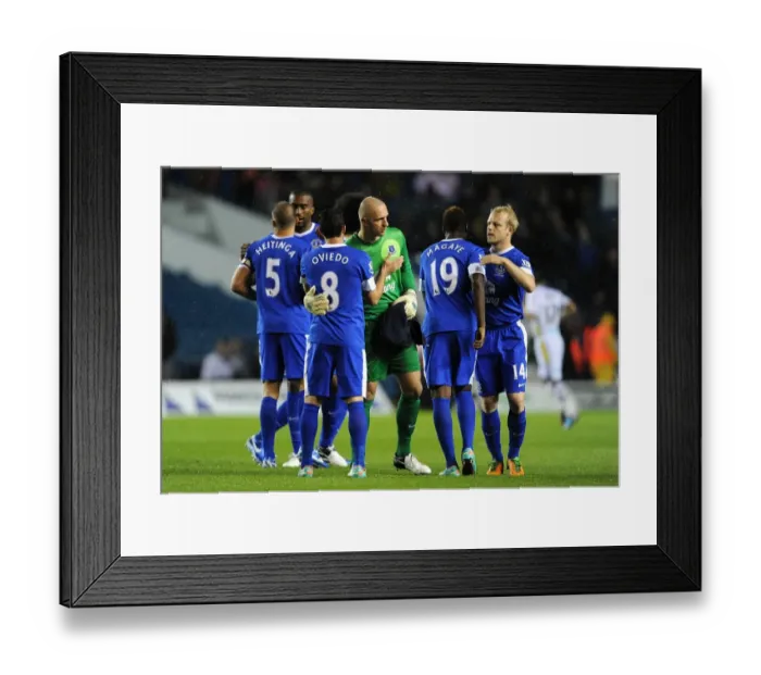 Framed Print : Everton Players Unite Before Capital One Cup Showdown Against Leeds United (September 25, 2012) Framed Print : Everton Players Unite Before Capital One Cup Showdown Against Leeds United (September 25, 2012)
