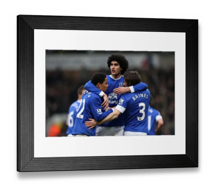 Framed Print : Everton's Triumph: Fellaini, Pienaar, and Baines Celebrate Goal Against Norwich City (23-02-2013) Framed Print : Everton's Triumph: Fellaini, Pienaar, and Baines Celebrate Goal Against Norwich City (23-02-2013)