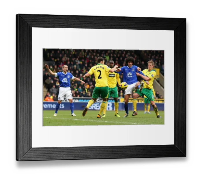 Framed Print : Fellaini vs. Martin: A Fight for Supremacy in the Midfield - Norwich City vs. Everton, Barclays Premier League (Carrow Road, 23-02-2013) Framed Print : Fellaini vs. Martin: A Fight for Supremacy in the Midfield - Norwich City vs. Everton, Barclays Premier League (Carrow Road, 23-02-2013)